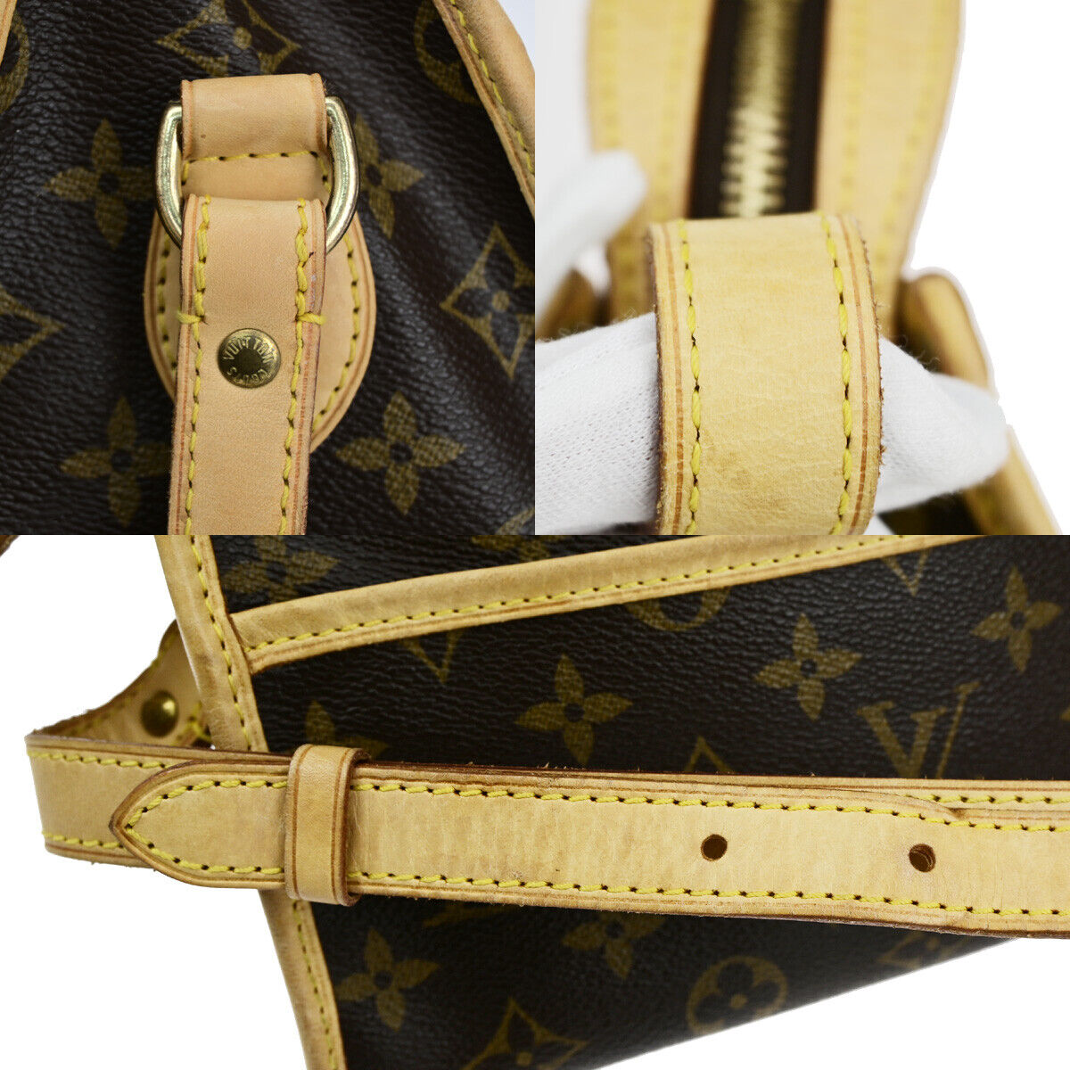 LOUIS VUITTON Popincourt Haut Shoulder Bag Monogram Leather Brown M40007 12SJ212