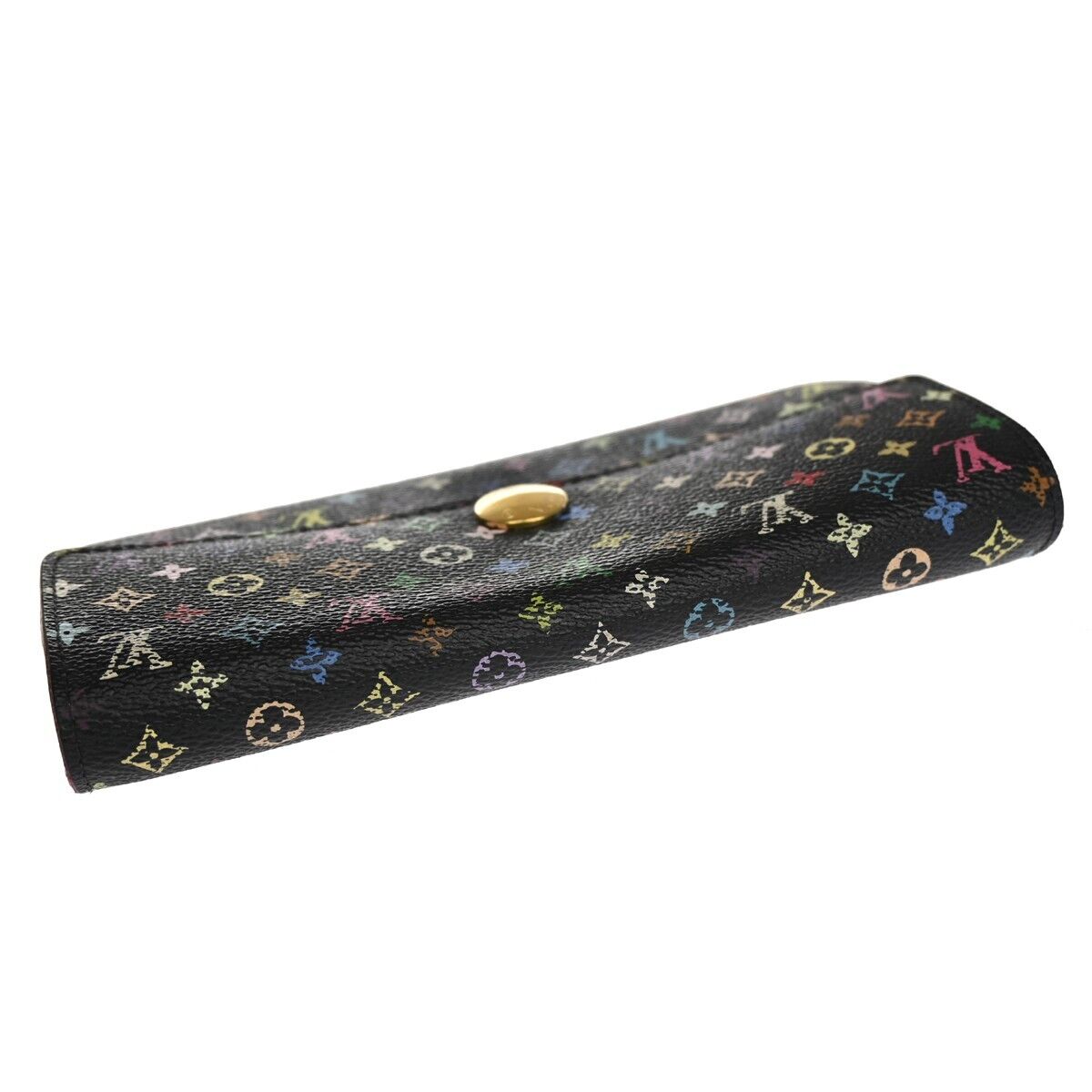LOUIS VUITTON Sarah Long Bifold Wallet Monogram Multi Black Beige M93533 37GA258