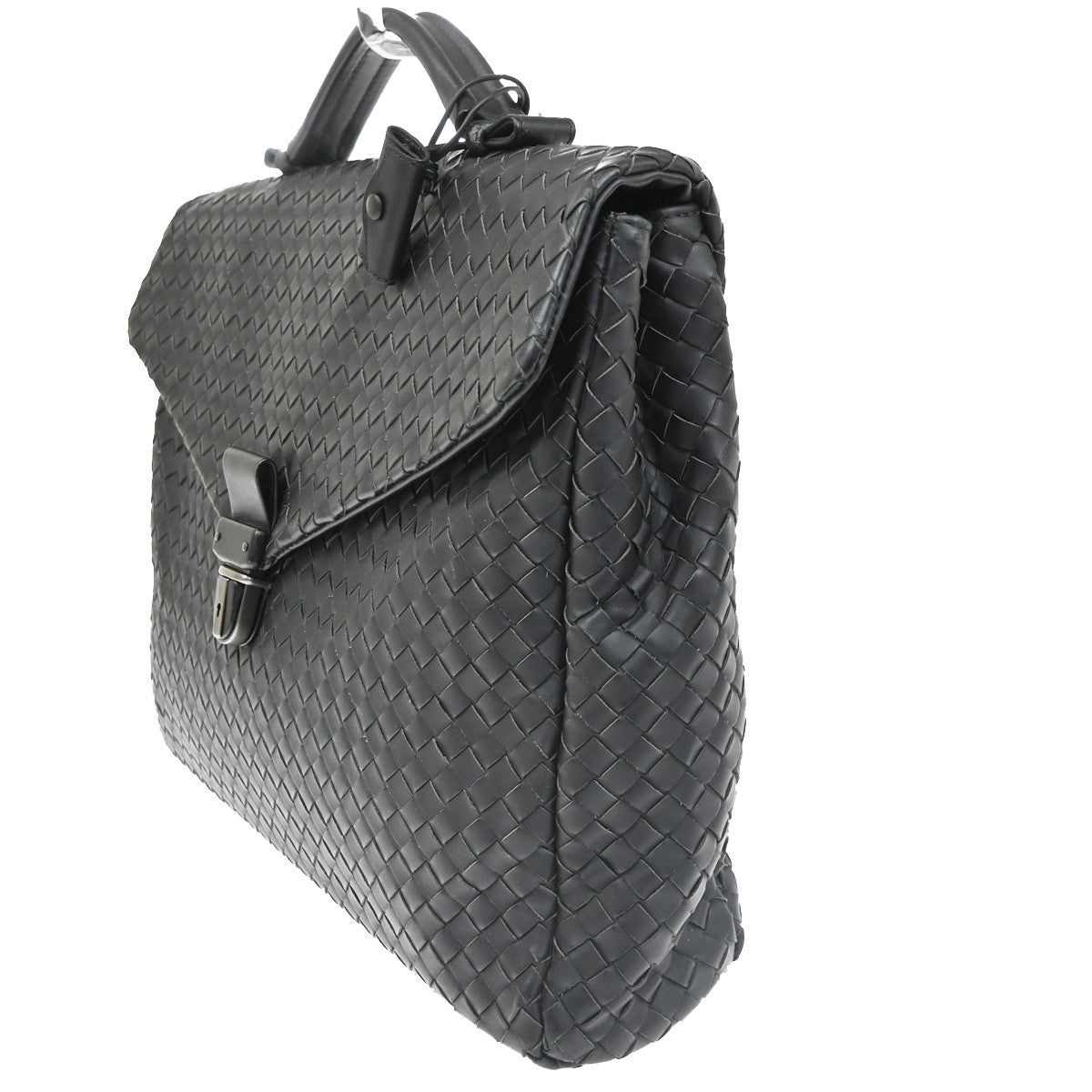 BOTTEGA VENETA Logo Intrecciato Briefcase Hand Bag Leather Red Italy SHW 79TA708