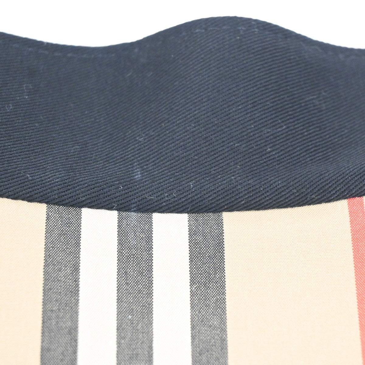 BURBERRY Logo Stripe Visor Hat Size 54-61 Canvas Brown 02RP157