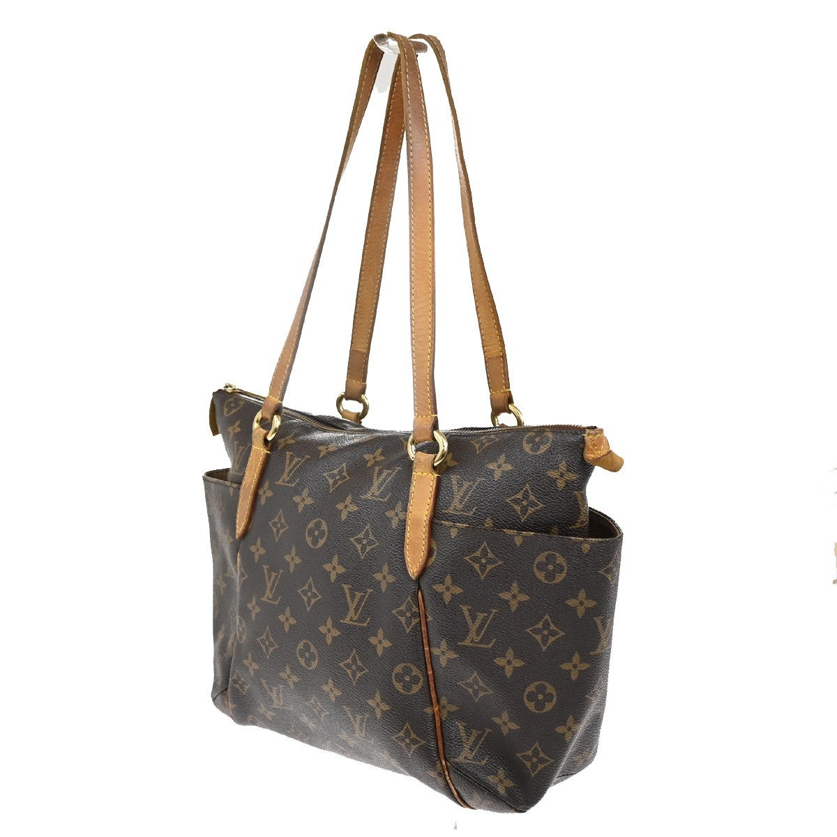 LOUIS VUITTON Logo Totally PM Shoulder Bag Monogram Leather Brown M56688 84CA422
