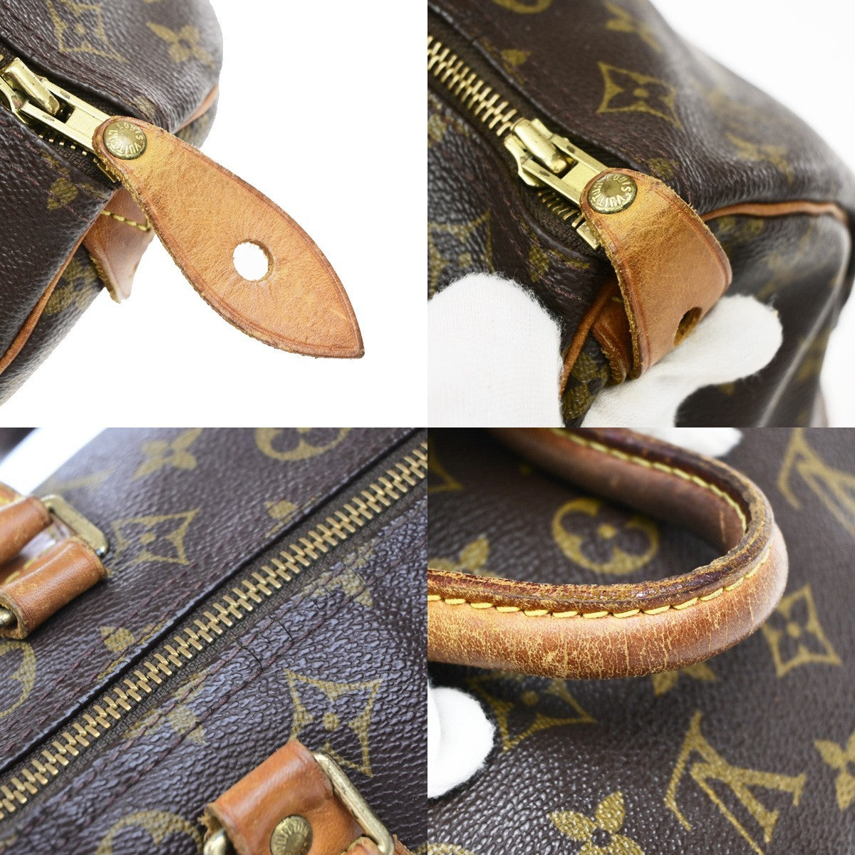 LOUIS VUITTON Speedy 30 Travel Hand Bag Monogram Leather Brown M41526 17MA700