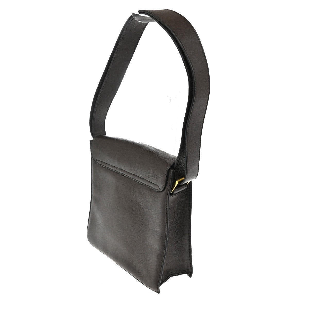 GUCCI Logo Shoulder Bag Leather Brown Italy GHW 38TA380