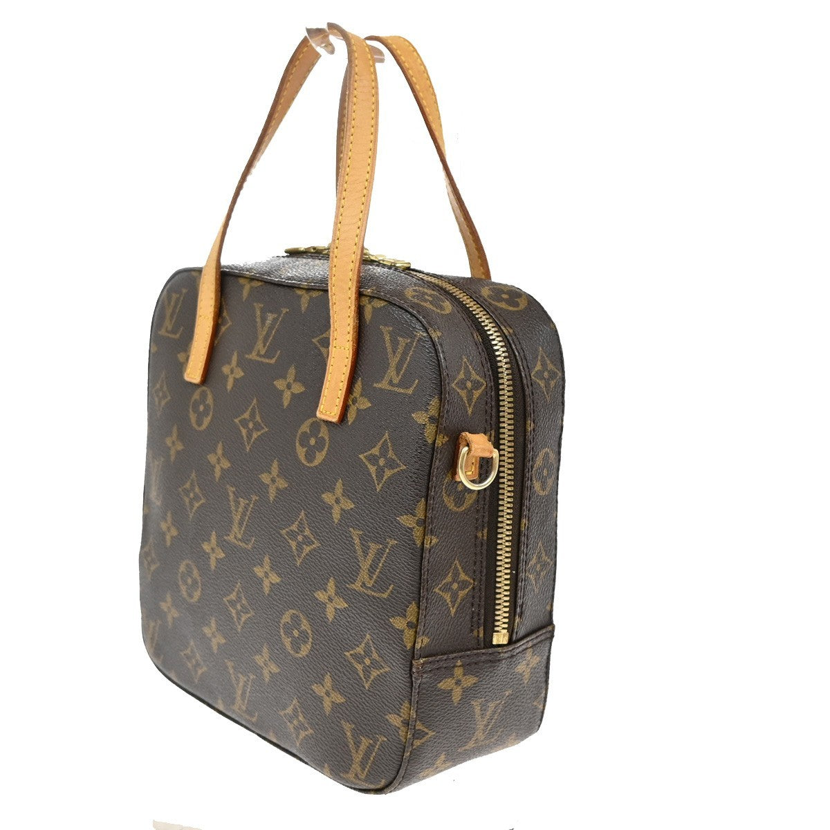 LOUIS VUITTON Spontini Hand Bag Monogram Leather Brown M47500 87FC164
