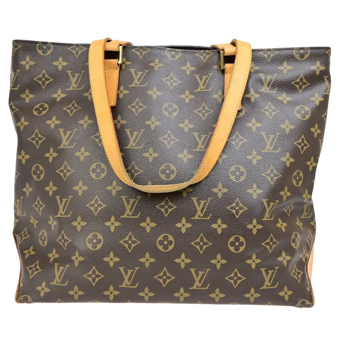LOUIS VUITTON Cabas Mezzo Shoulder Bag Monogram Leather Brown M51151 73ED147