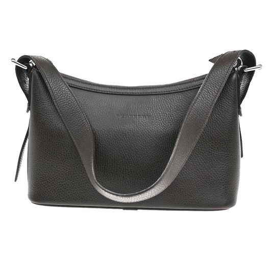 BURBERRY Logo Nova Check Shoulder Bag Leather Brown SHW 62CA380