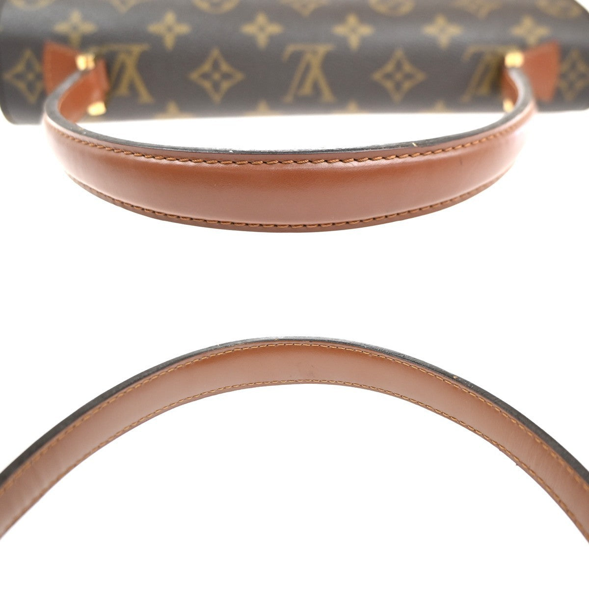 LOUIS VUITTON Concorde Hand Bag Monogram Leather Brown France M51190 70KC476