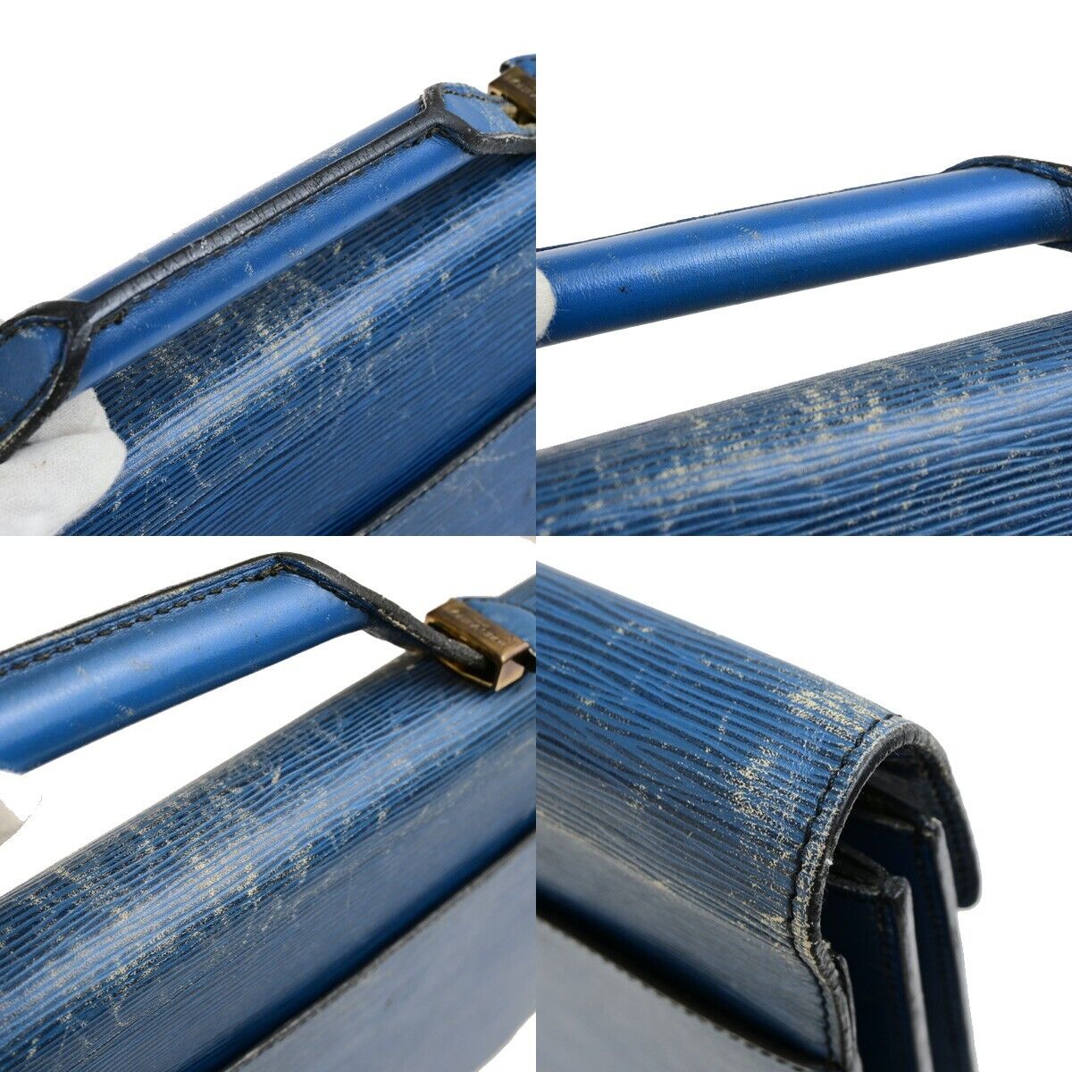 LOUIS VUITTON Serviette Conseiller Hand Bag Epi Leather Blue M54425 05FB317