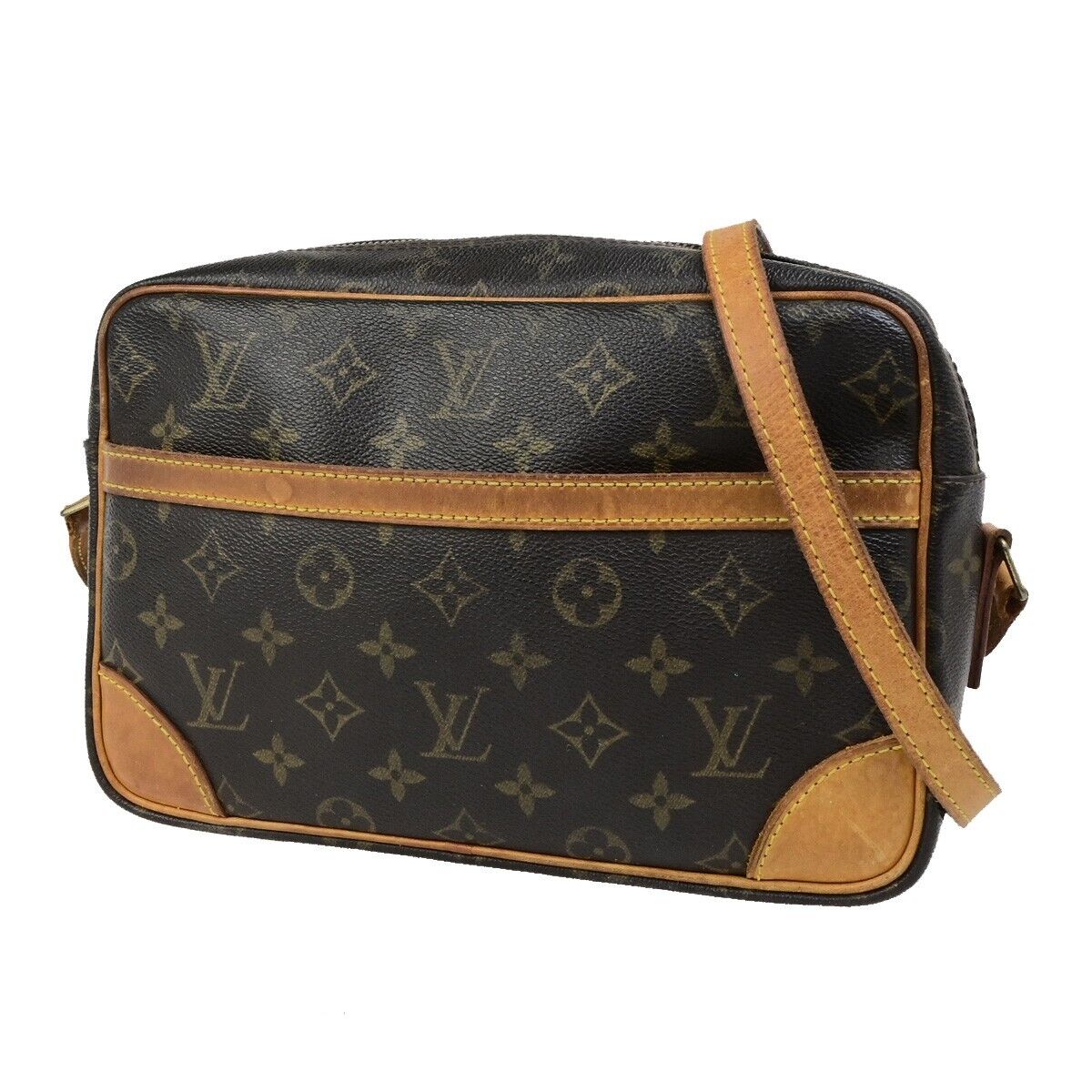 LOUIS VUITTON Trocadero 27 Shoulder Bag Monogram Leather Brown M51274 67FB294