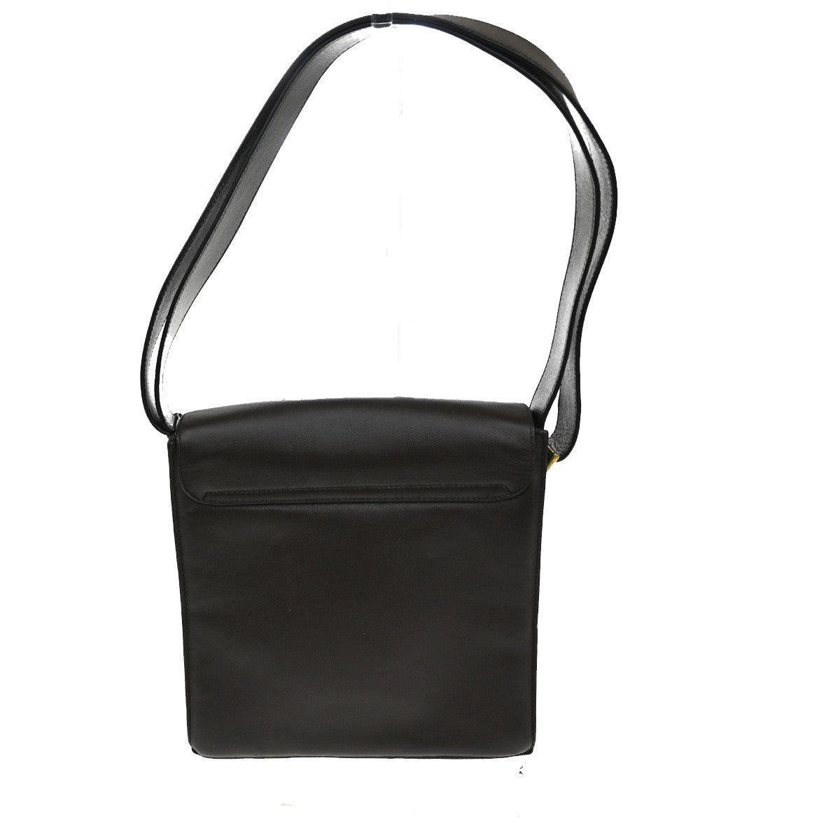 GUCCI Logo Shoulder Bag Leather Brown Italy GHW 38TA380