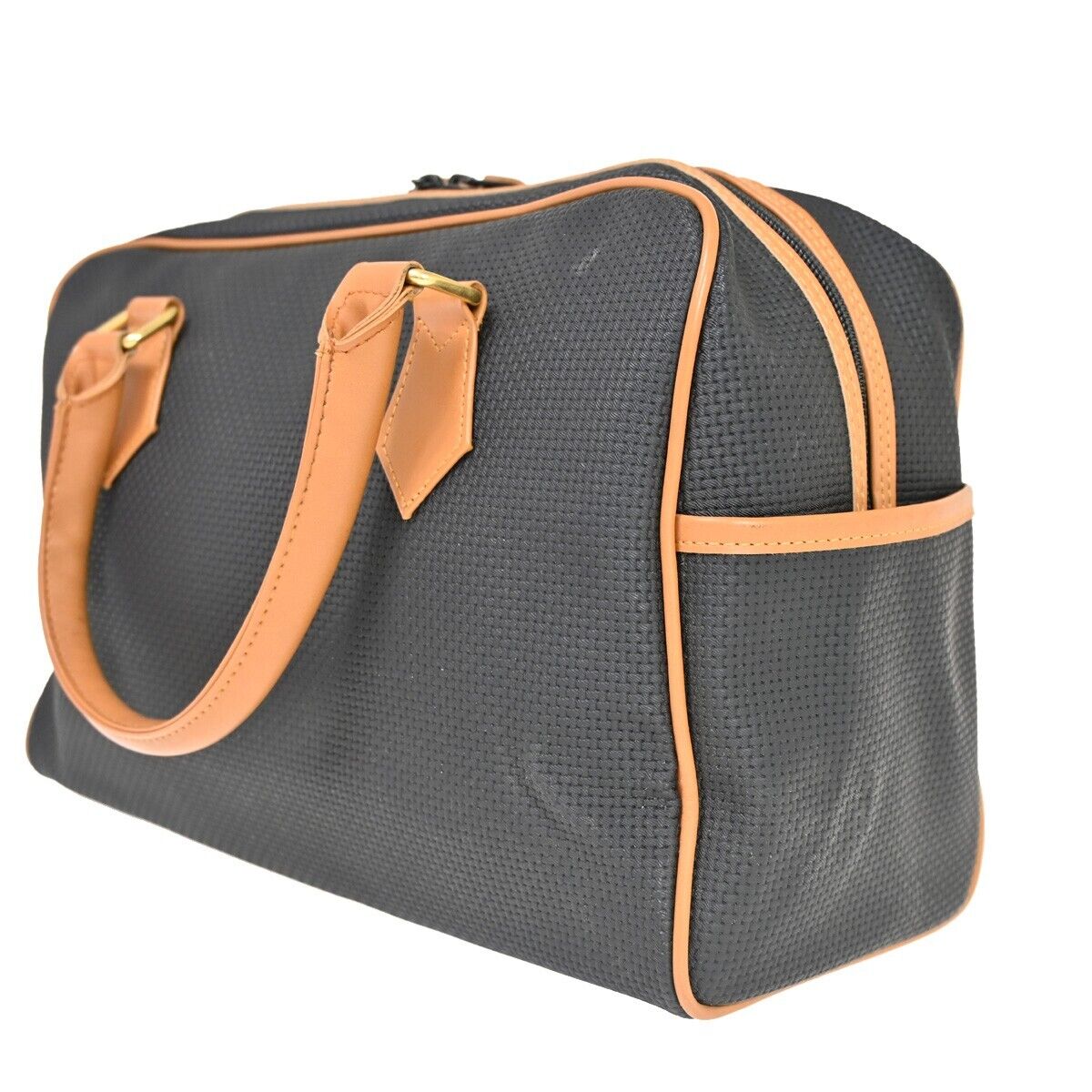 YVES SAINT LAURENT YSL Tote Hand Bag Leather PVC Black Beige Gold  63SH216