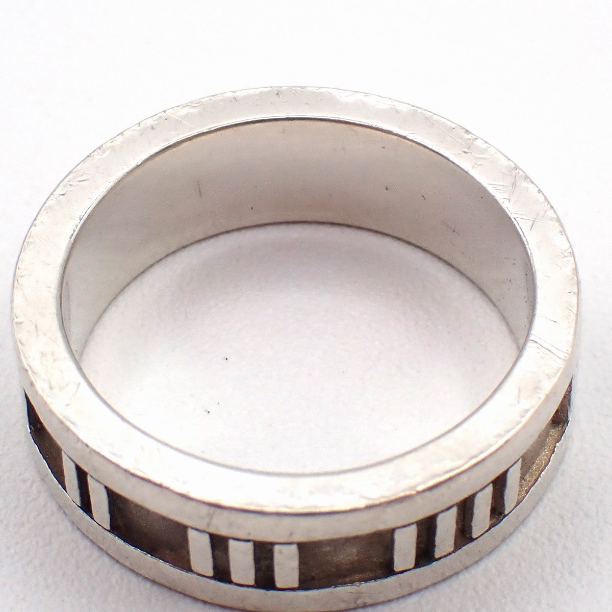 Tiffany & Co. Logo Roman Numeral Atlas Ring JP 13 US 6.5 Silver 925 01EG101