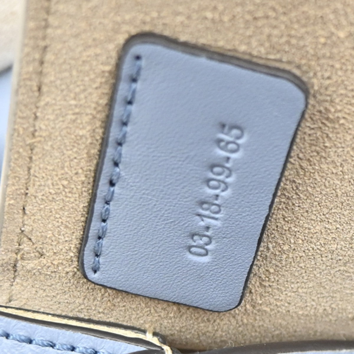 CHLOE Logo Faye Mini Crossbody Shoulder Bag Suede Leather Blue Spain GHW 38CA695