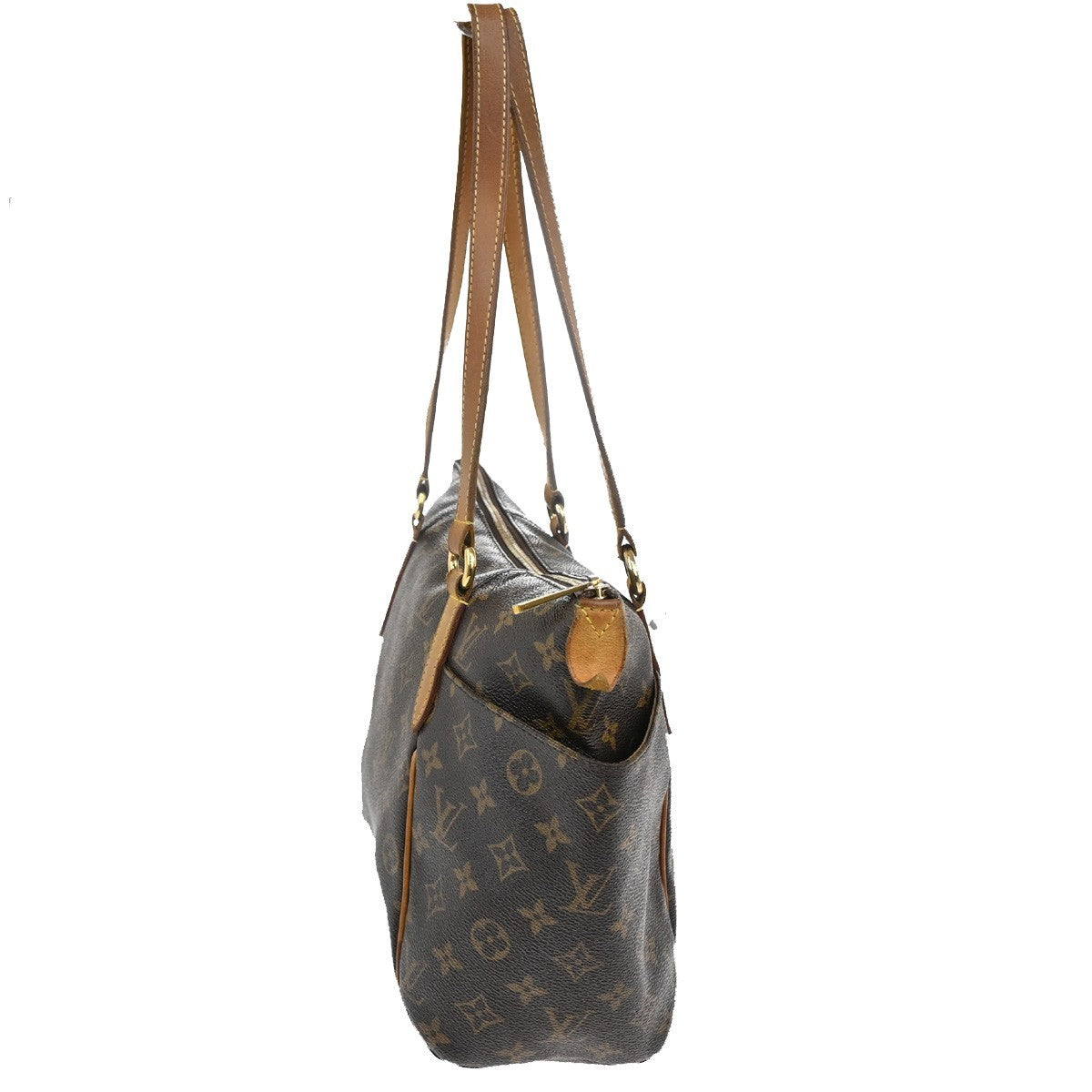 LOUIS VUITTON Logo Totally PM Shoulder Bag Monogram Leather Brown M56688 84CA422