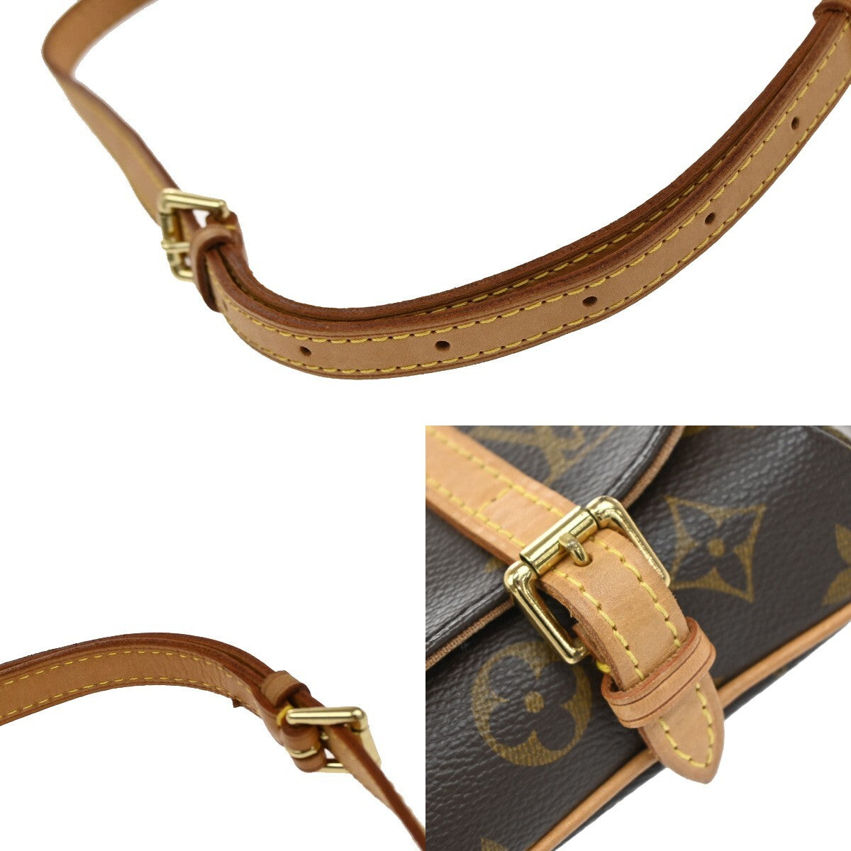 LOUIS VUITTON LV Pochette Marrell Bum Bag Monogram Leather Brown M51159 94EE150