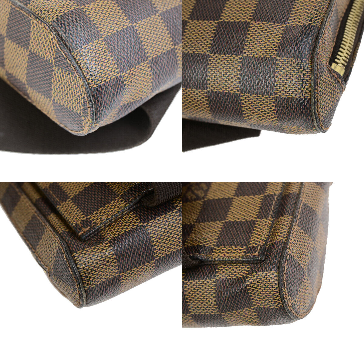 LOUIS VUITTON Geronimos Bum Body Bag Damier Ebene Leather Brown N51994 72YG641