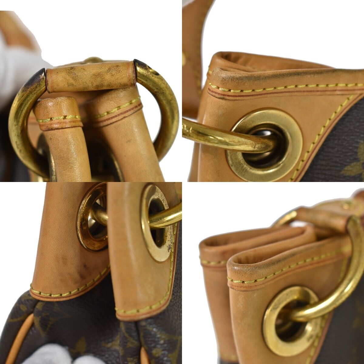 LOUIS VUITTON Galliera PM Shoulder Bag Monogram Leather Brown GD M56382 20YB929