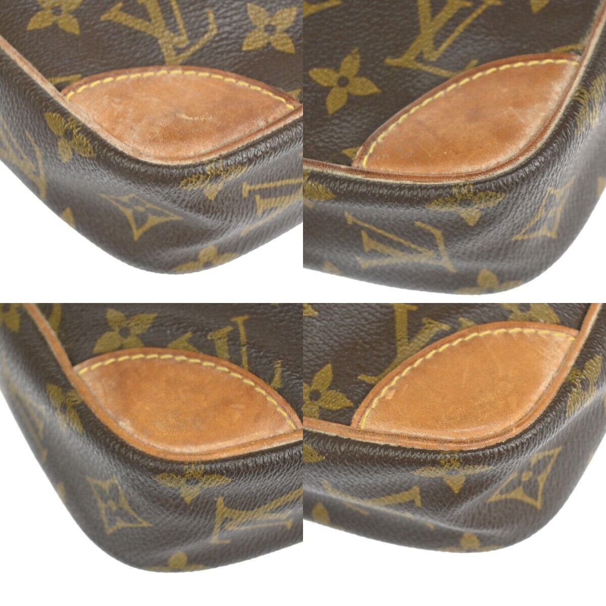 LOUIS VUITTON Danube Shoulder Bag Monogram Leather Brown France M45266 64FA199