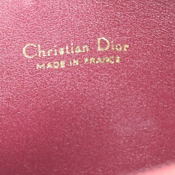 CHRISTIAN DIOR Trotter Pattern Cosmetic Pouch Canvas Leather Red France 68KD157