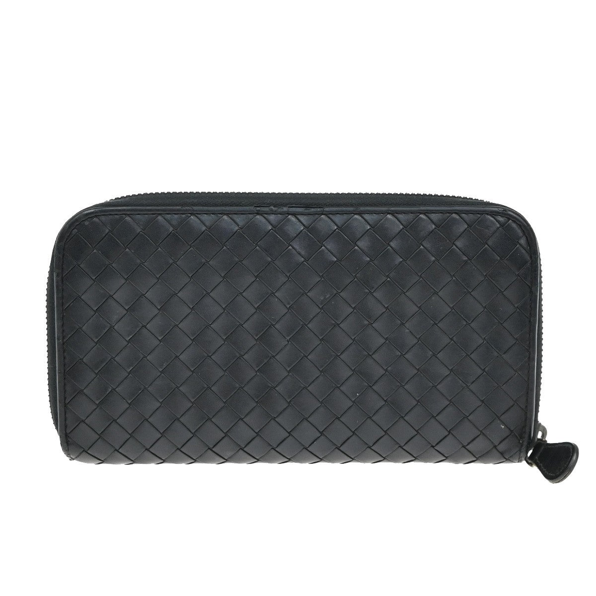 BOTTEGA VENETA Intrecciato Long Zipper Around Wallet Leather Black 67KP150