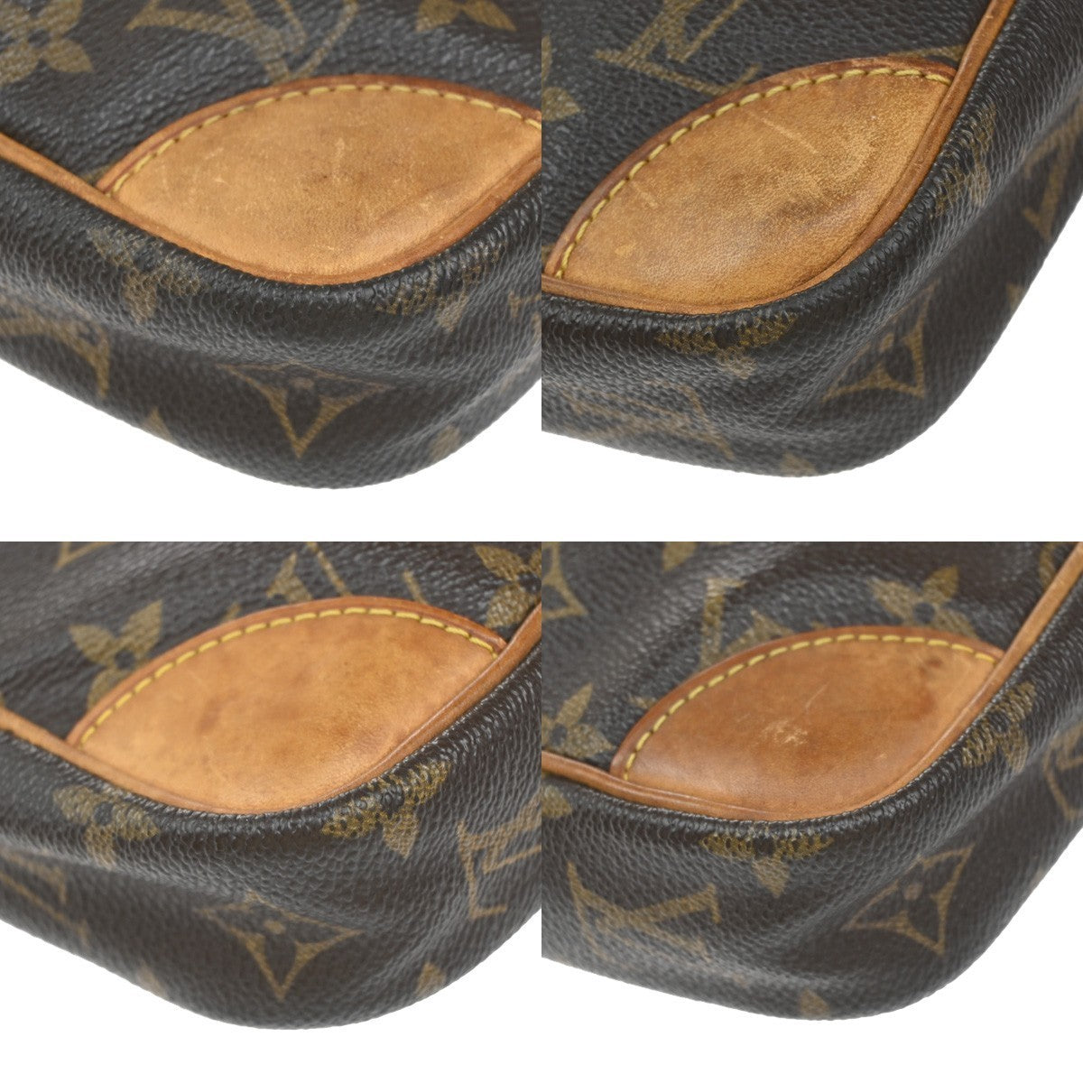 LOUIS VUITTON Danube Shoulder Bag Monogram Leather Brown France M45266 31KP356