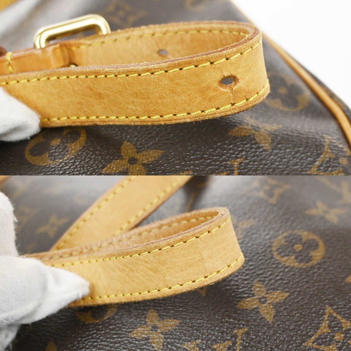 LOUIS VUITTON Odeon PM Shoulder Bag Monogram Leather Brown France M56390 11YH922
