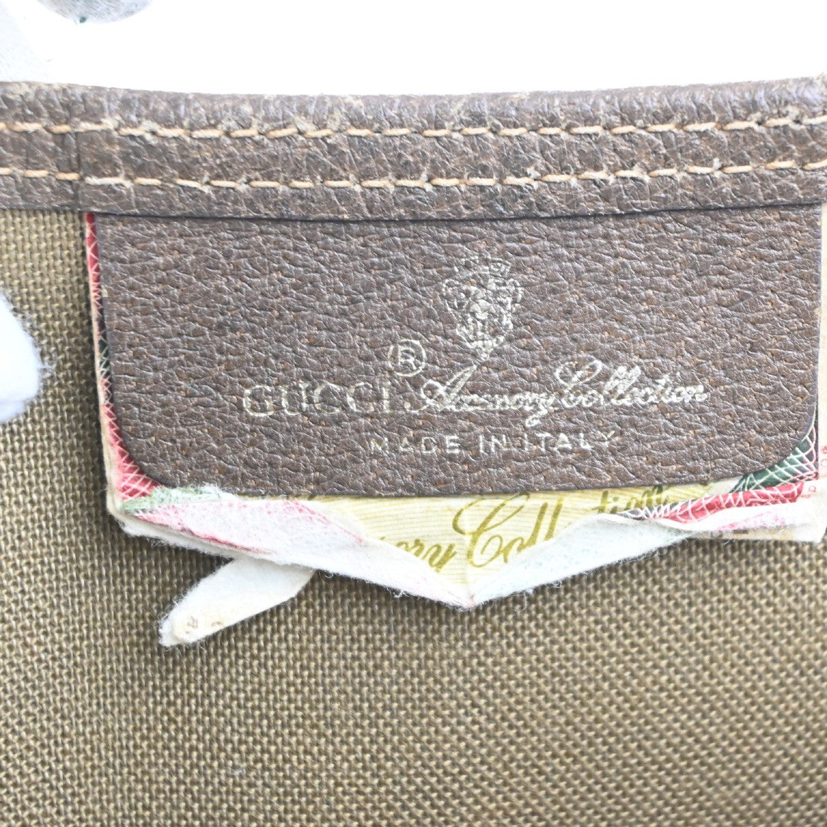 GUCCI Logo GG Sherry Line Shoulder Tote Hand Bag PVC Leather Beige Italy 61MA457