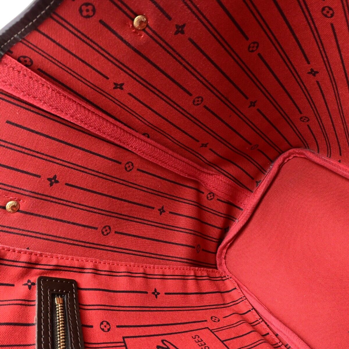 LOUIS VUITTON Neverfull MM Shoulder Bag Damier Ebene Leather BN N51105 94ED050