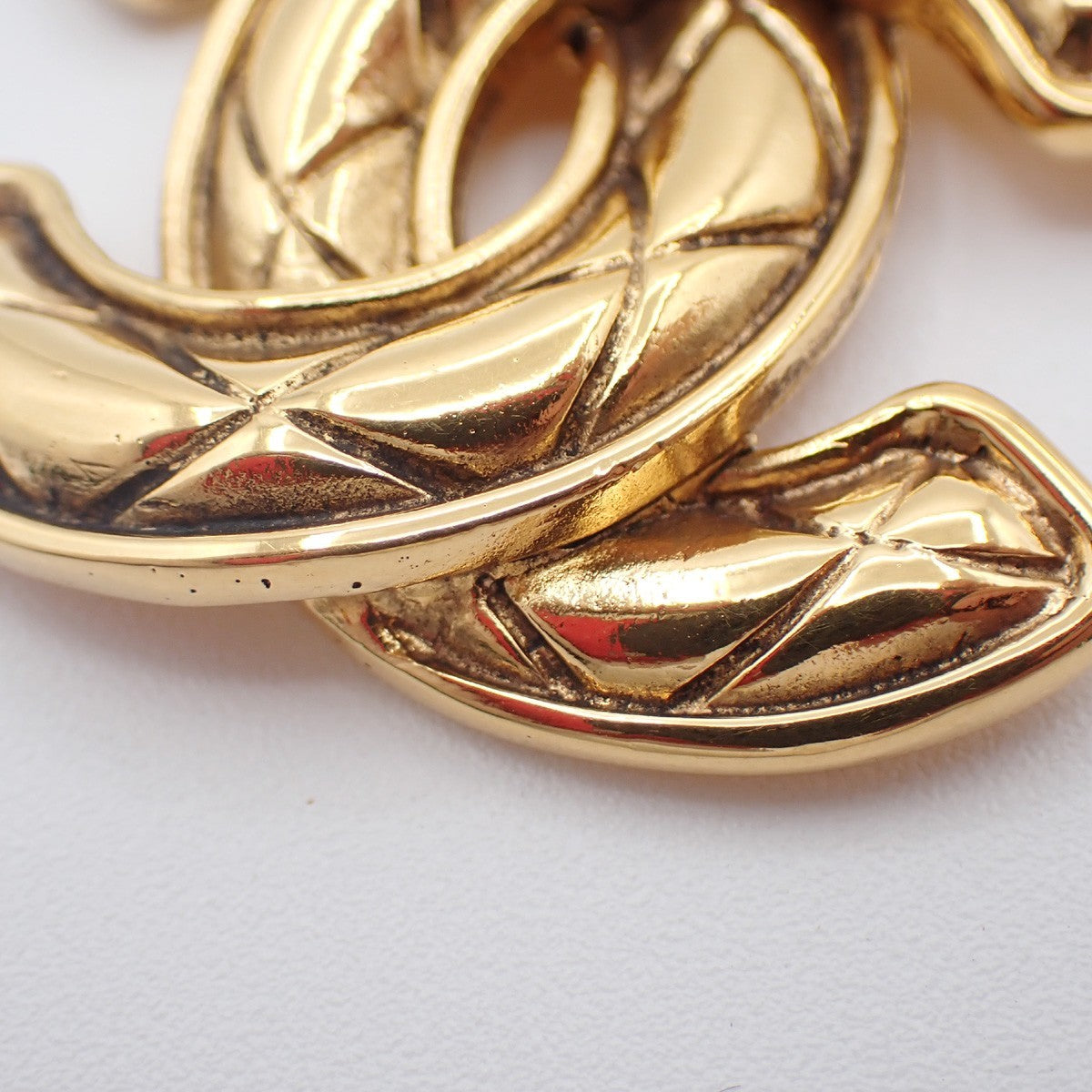 CHANEL CC Logo Chain Charm Pendant Necklace GHW Gold-Plated Vintage 20RL987