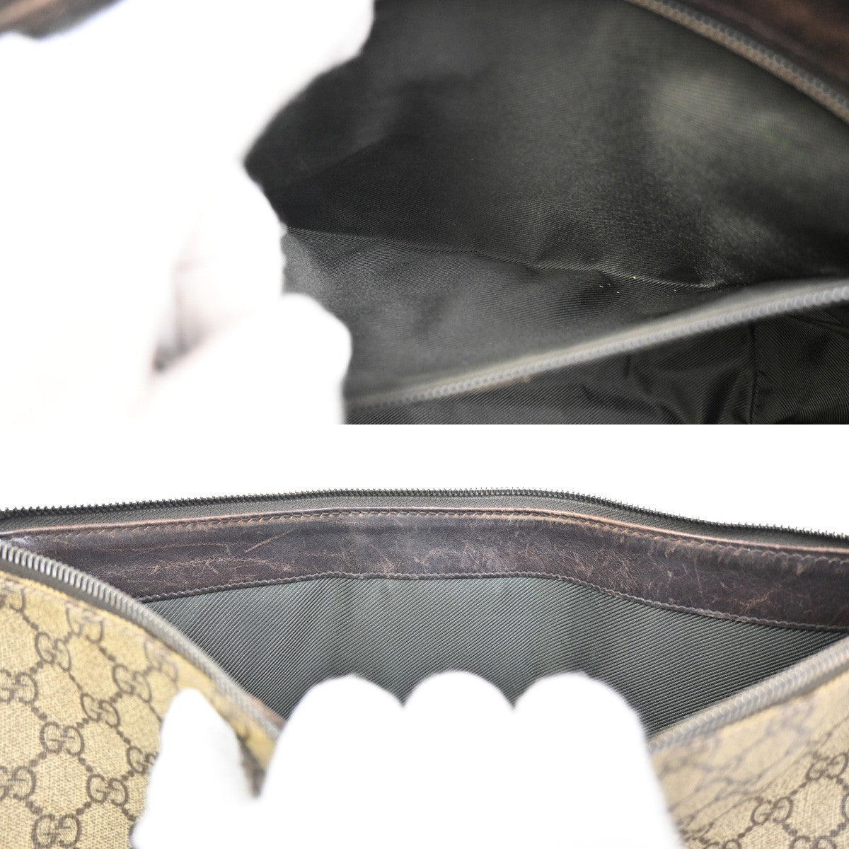 GUCCI GG  Pattern Shoulder Bag GG Supreme Leather Beige SHW 04KB623