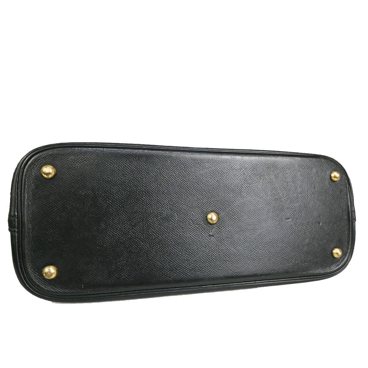 HERMES Bolide 37 2Way Shoulder Hand Bag Epsom Leather Black Yellow 310RC624