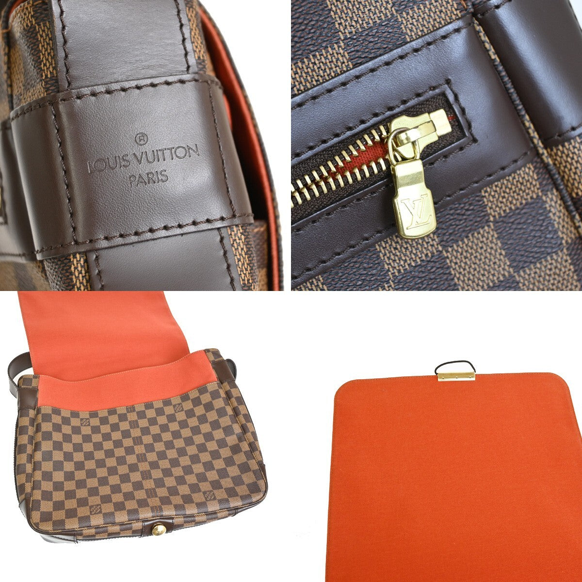 LOUIS VUITTON Bastille Shoulder Bag Damier Ebene Leather Brown N45258 20EE265