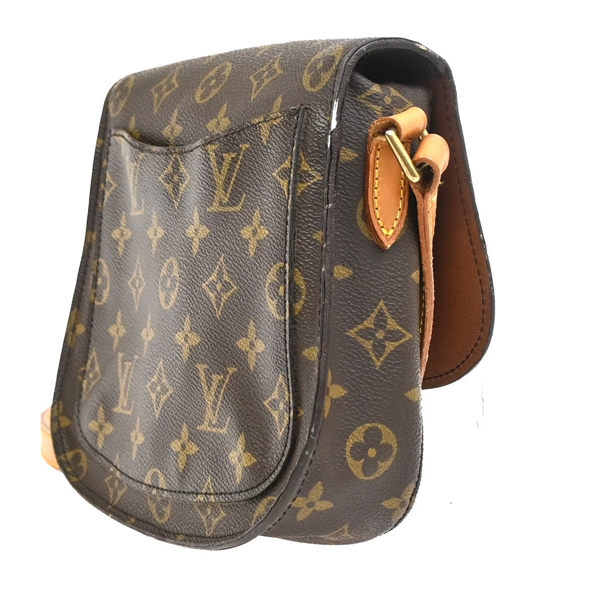 LOUIS VUITTON Saint Cloud MM Shoulder Bag Monogram Leather Brown M51243 82KC898