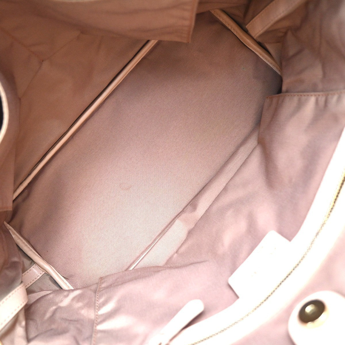 CHRISTIAN DIOR Panarea Cannage Shoulder Bag Coating Canvas Leather Pink 88KP284