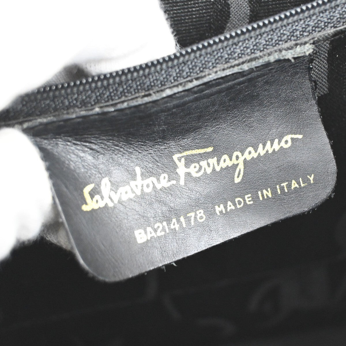 SALVATORE FERRAGAMO Logo Vara 2Way Shoulder Hand Bag Canvas Leather Blue 36FB807