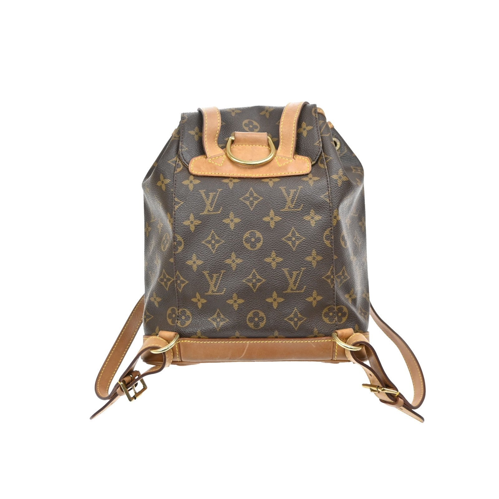 LOUIS VUITTON Montsouris MM Backpack Bag Monogram Leather Brown M51136 15KD141
