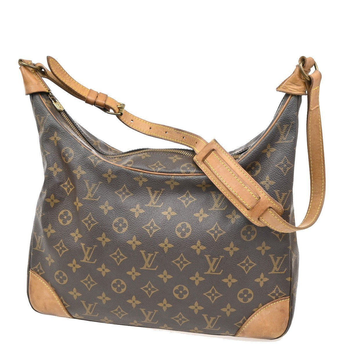 LOUIS VUITTON Boulogne 35 Shoulder Bag Monogram Leather Brown M51260 34MA065