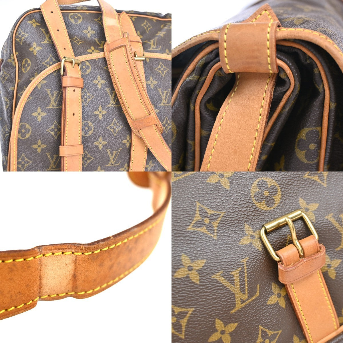LOUIS VUITTON Saumur 35 Shoulder Bag Monogram Leather BN France M42254 96KC366