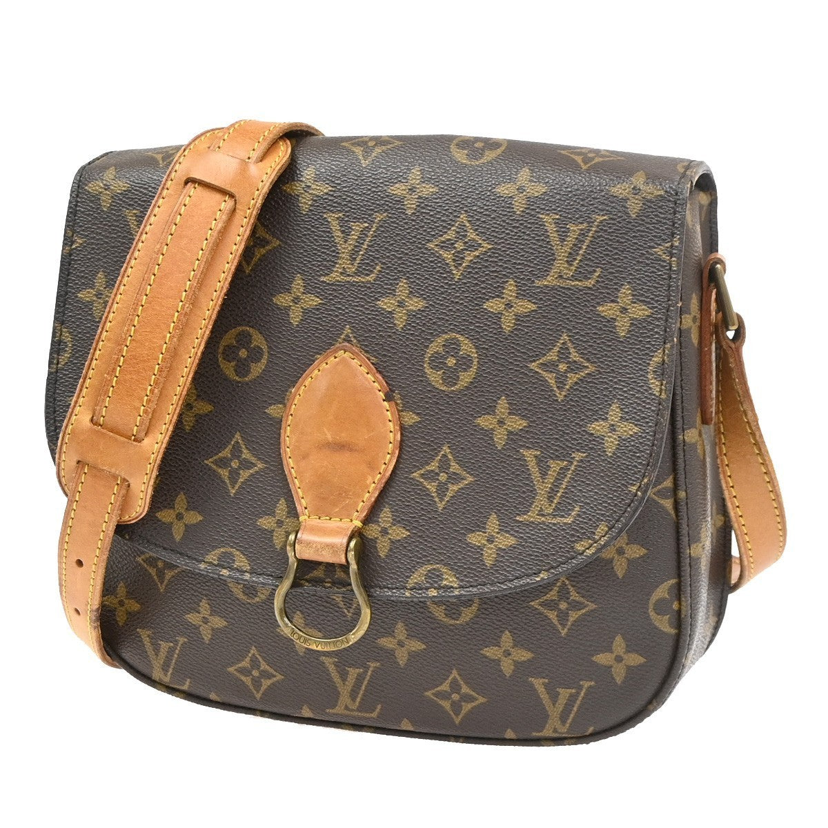 LOUIS VUITTON Saint Cloud GM Shoulder Bag Monogram Leather Brown M51242 32PA085