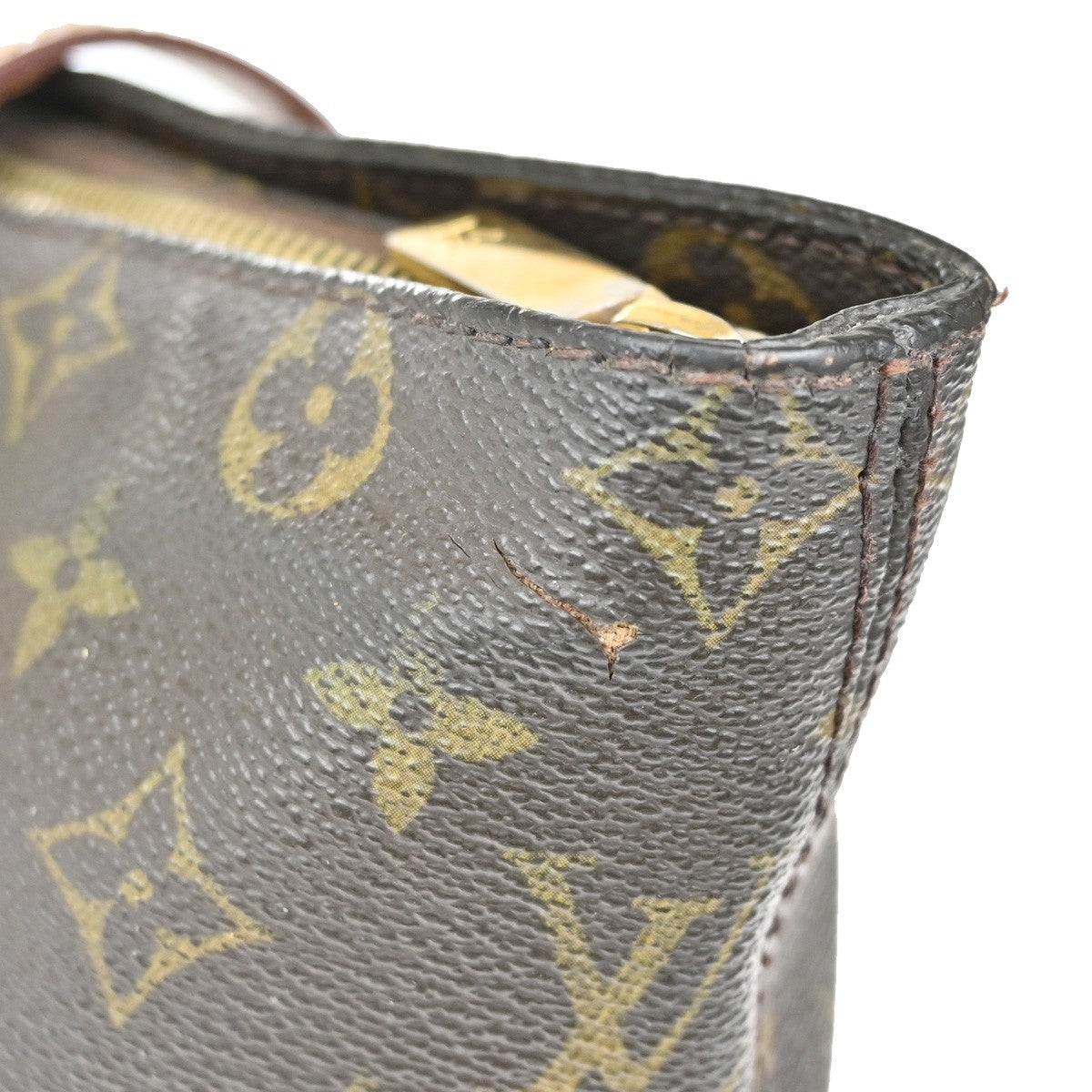 LOUIS VUITTON Cabas Mezzo Shoulder Bag Monogram Leather Brown M51151 35KB563
