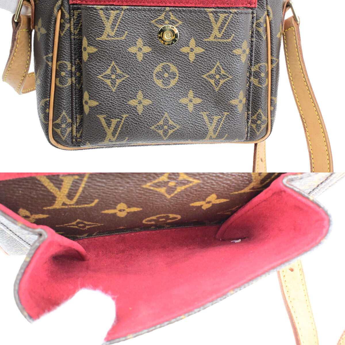 LOUIS VUITTON Viva Cite PM Shoulder Bag Monogram Leather Brown M51165 18SJ583