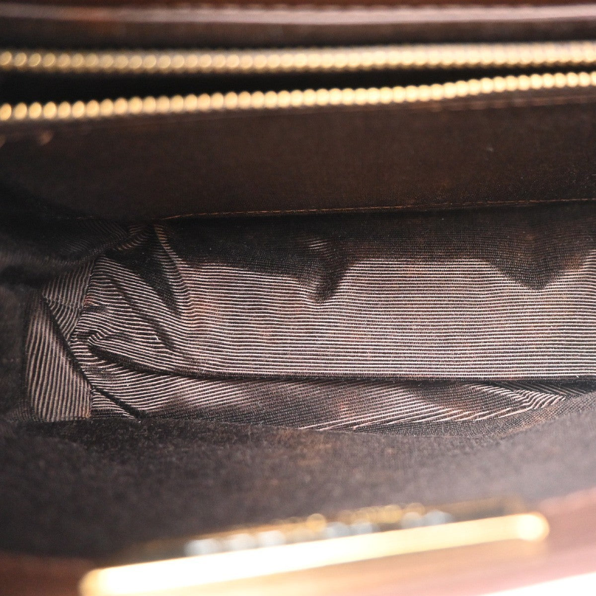 VALENTINO GARAVANI Logo Tassel Shoulder Bag Leather Brown GHW 63KD148