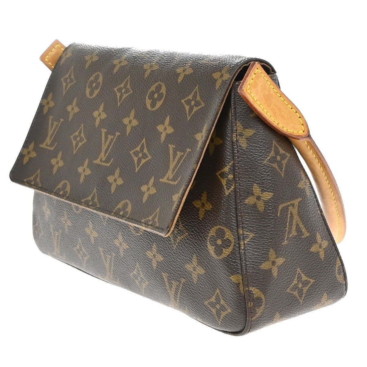 LOUIS VUITTON Mini Looping Hand Bag Monogram Leather Brown M51147 16EF990