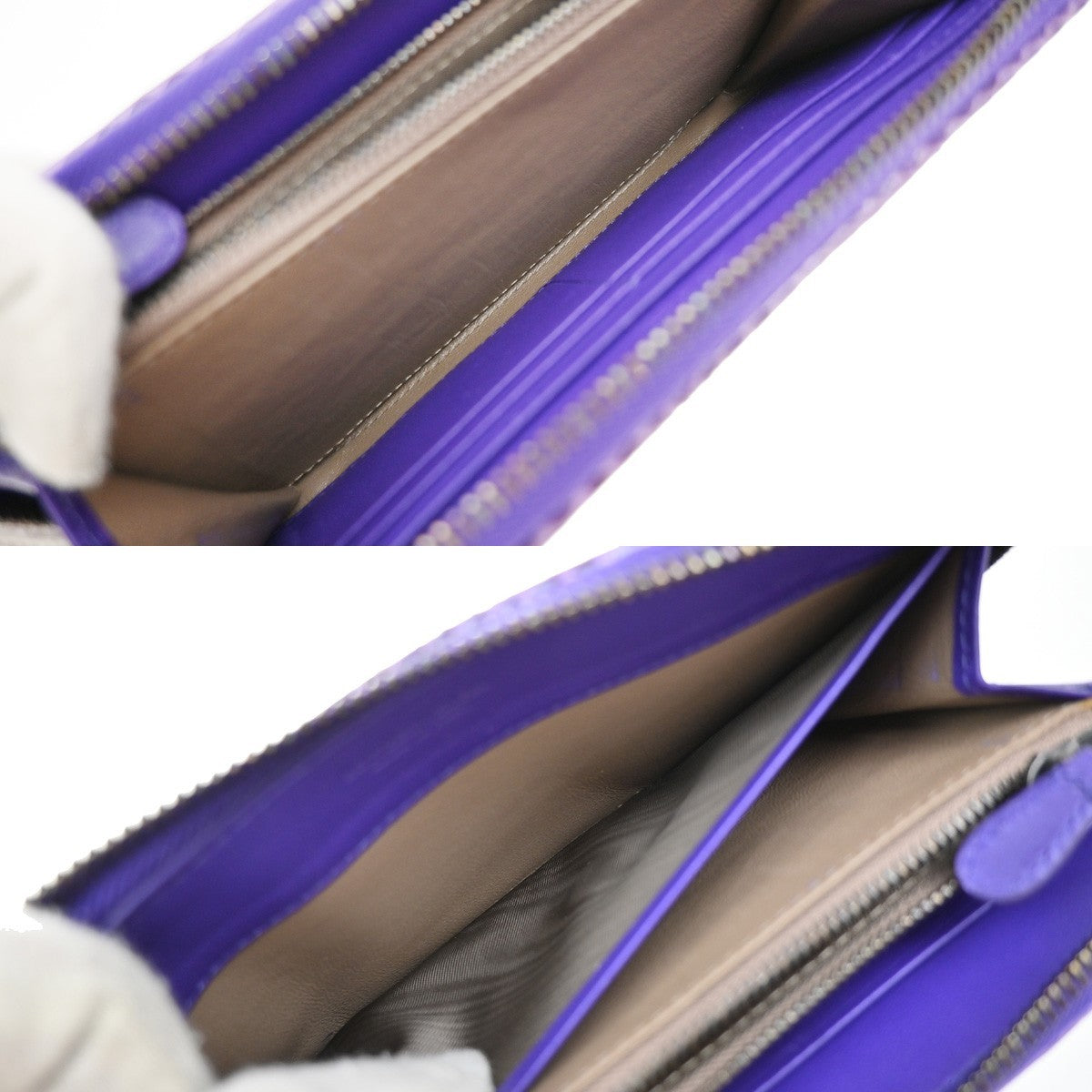 BOTTEGA VENETA Intrecciato Zip Around Long Wallet Embossing Leather PE 33EF667