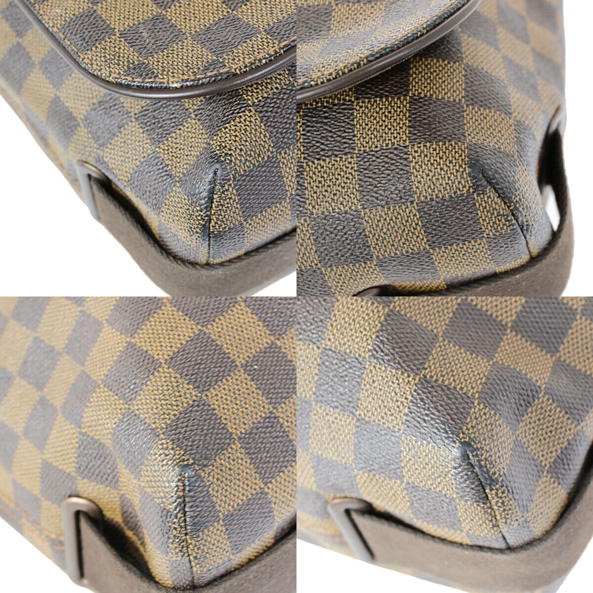 LOUIS VUITTON Brooklyn MM Shoulder Bag Damier Ebene Leather Brown N51211 88YF110