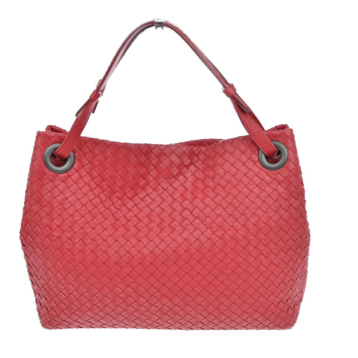 BOTTEGA VENETA Intrecciato Garda Shoulder Bag Leather Red  Italy 179320 94RL600