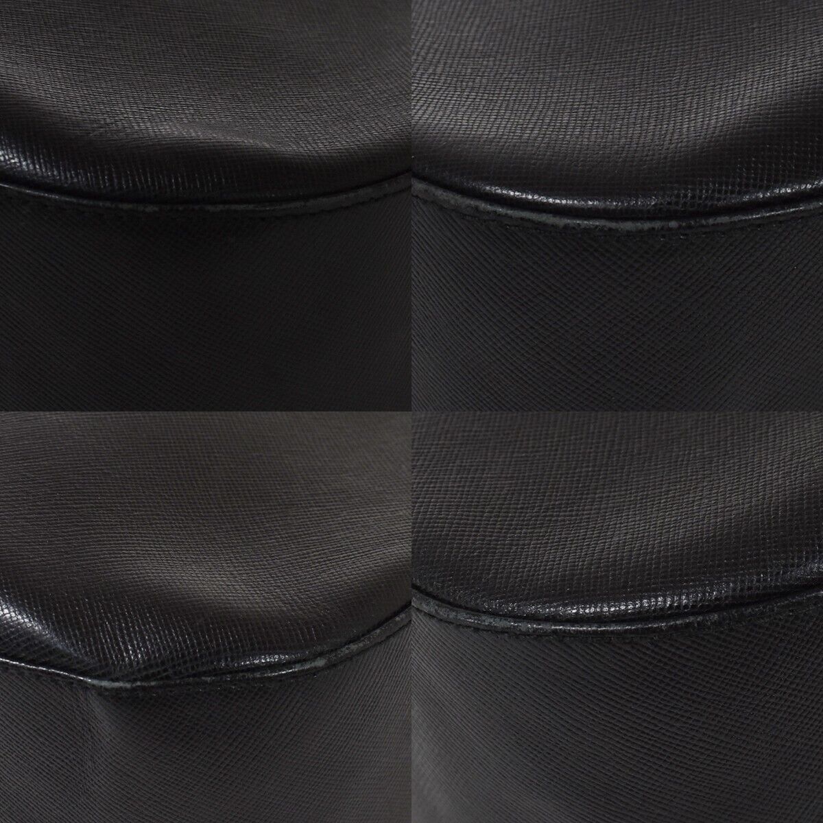 SALVATORE FERRAGAMO Gancini Logos One Shoulder Bag  Leather Black Italy 05DA037