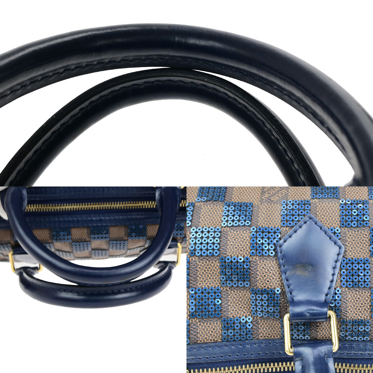 LOUIS VUITTON Speedy 30 Hand Bag Damier Paillettes Leather BN N41261 610RK730