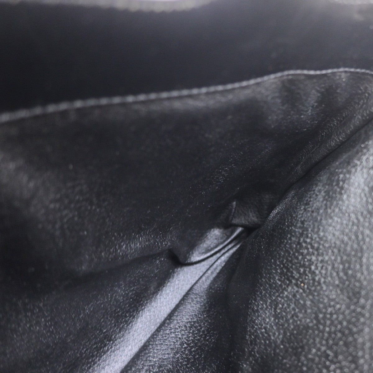 CELINE Logo Macadam Pattern Hand Bag PVC Leather Black GHW Italy 86KD118