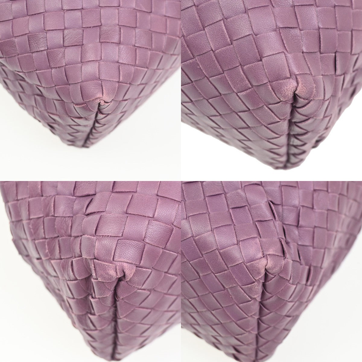 BOTTEGA VENETA Olimpia Intrecciato Shoulder Bag Leather Purple GHW Italy 12RL741